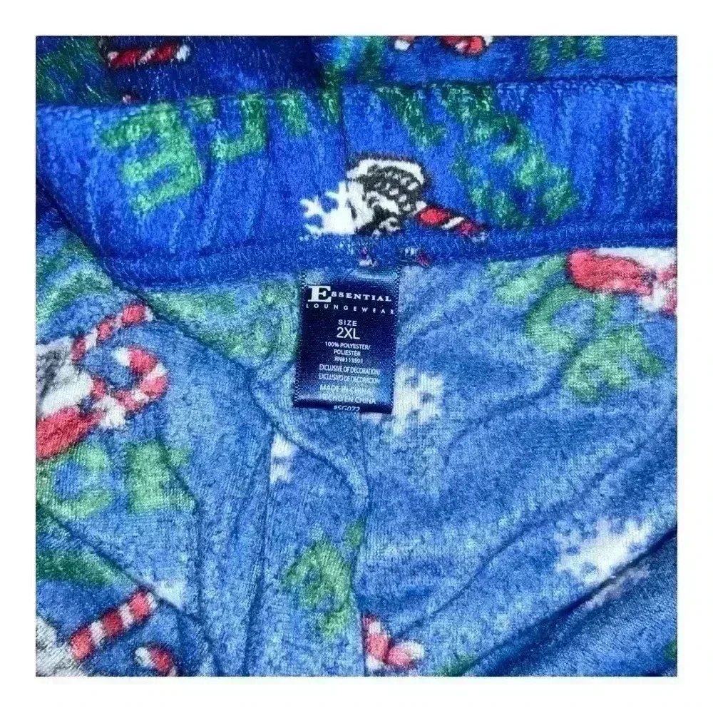 Essential Loungewear Pajama Fleece Pants - Size 2XL Men - Picture 4 of 5